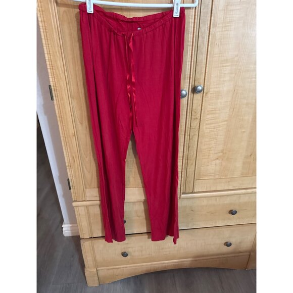 Gap Red Womens Small Drawstring Lounge Pants 27”Inseam - Picture 2 of 5